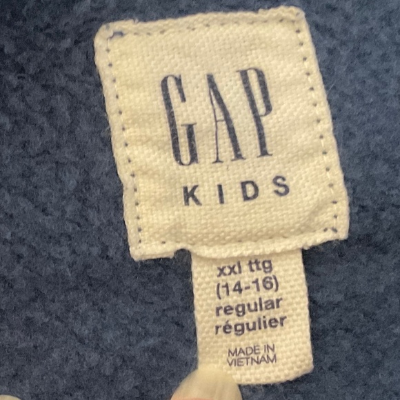 GAP boys collegiate zipped fleece jacket - BNWOT - size XXL (14-16) - Picture 3 of 3
